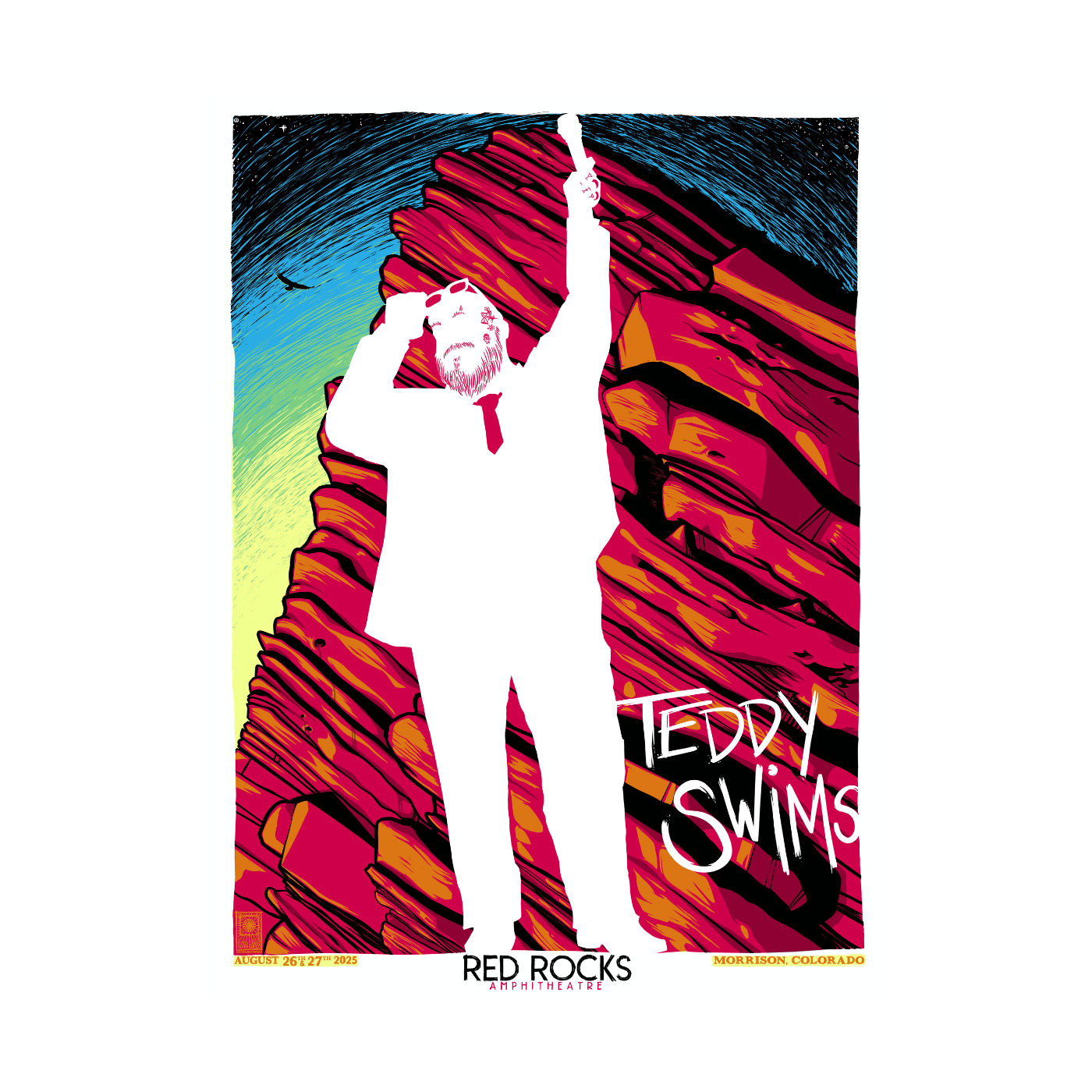 Denver Red Rocks Concert Poster