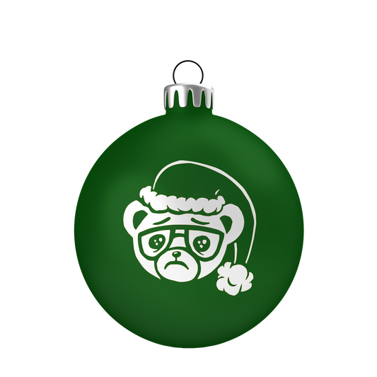 Sad Santa Ornament (Green)