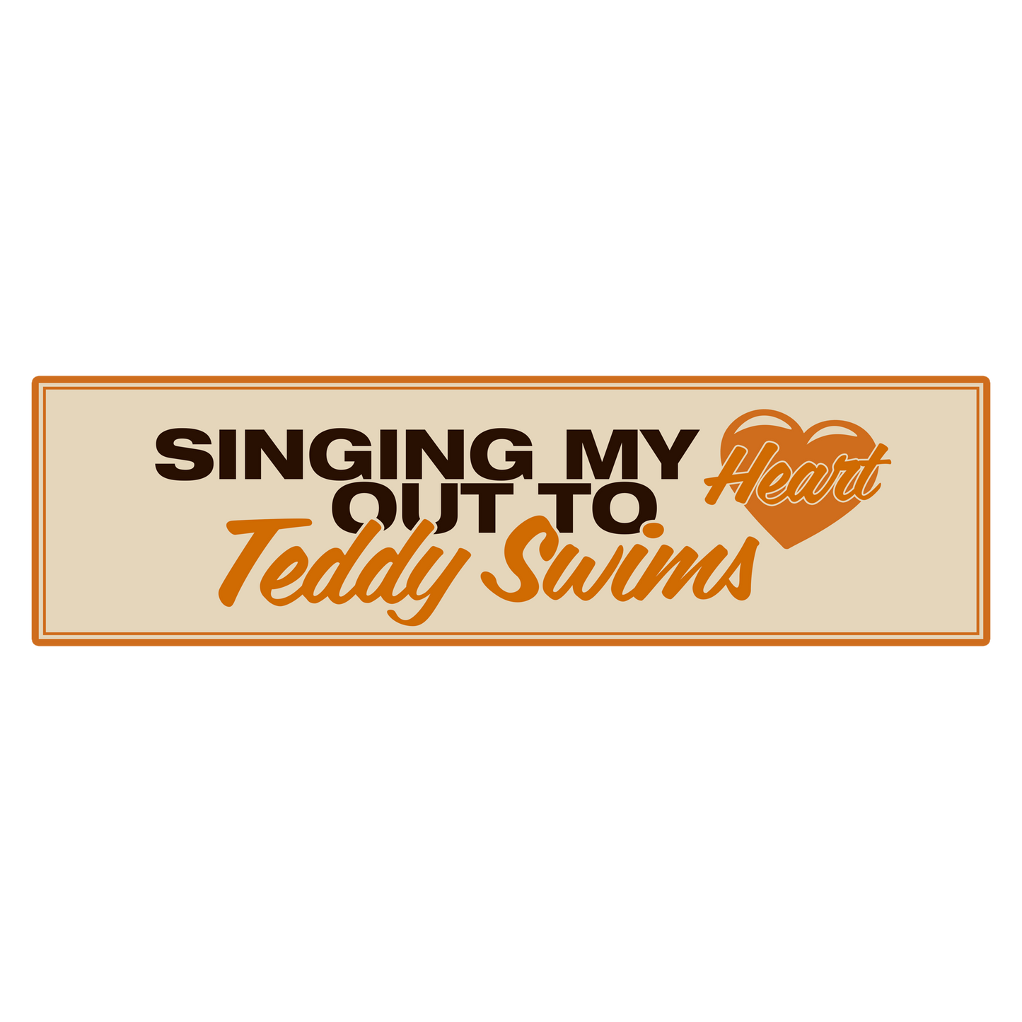 Singing My Heart Out Bumper Sticker