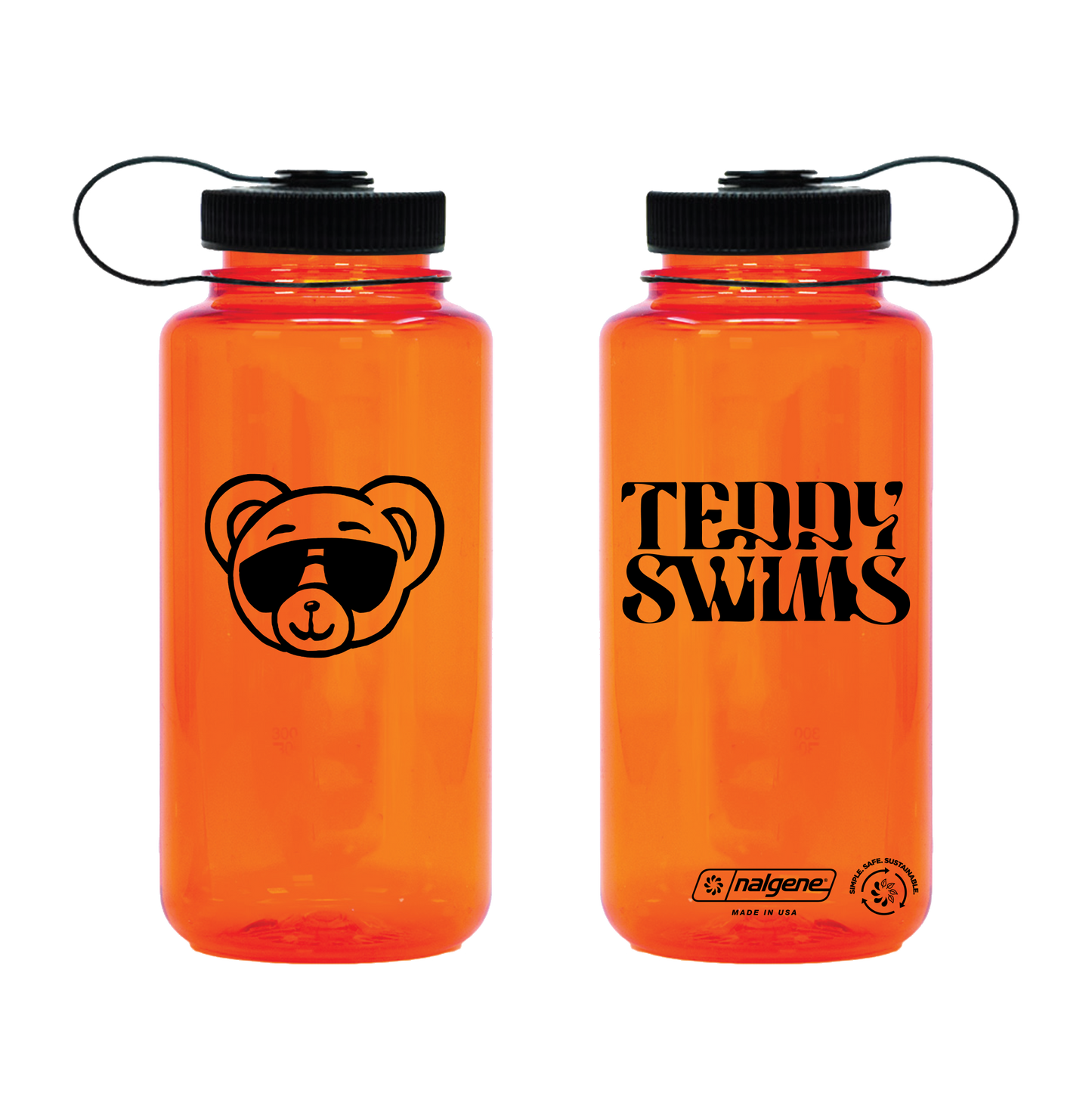 Orange Teddy Water Bottle